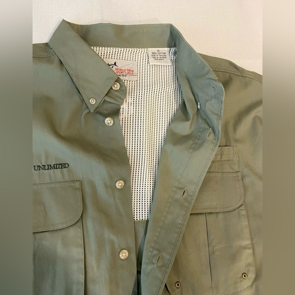 World Wide Sportsman Shirt Adult XL
Green Button Up Fisherman Fishing - Picture 6 of 12